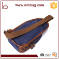 Al aire libre Biking cuero genuino cruzado cuerpo hombres pecho Sling Bags